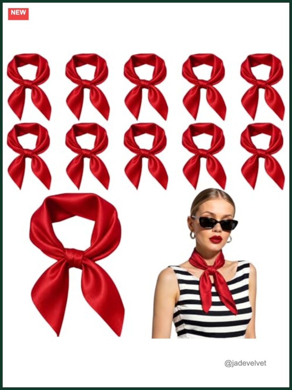Silk Hair Scarf Set of 10 Women Head Wraps